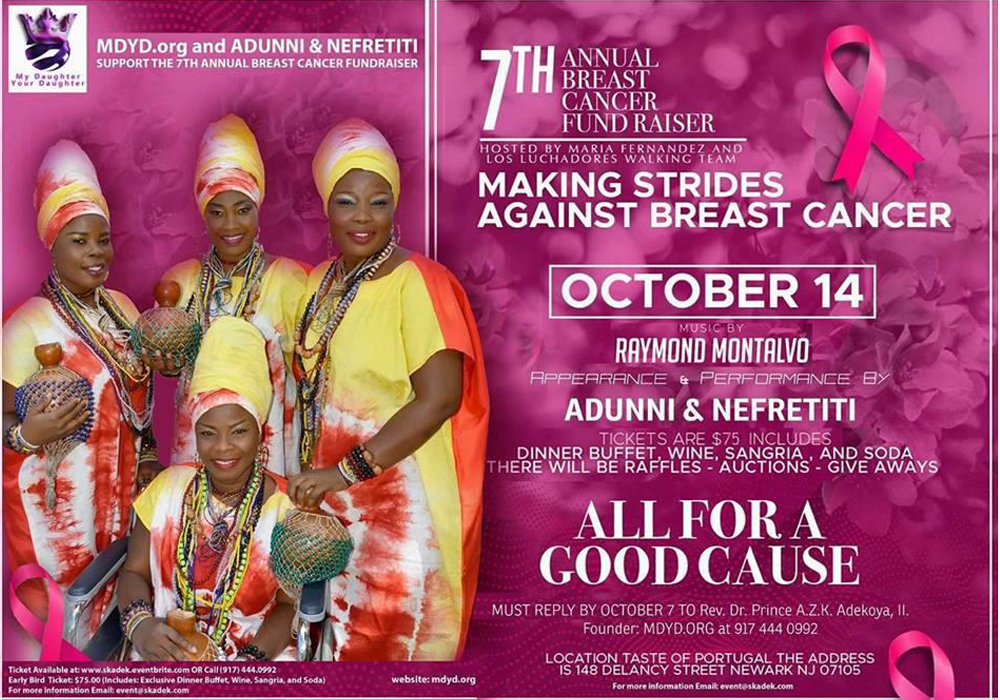 Adunni and Nefretiti Support the 7th Annual Breast Cancer Fundraiser HOSTED by Maria Fernandez and Los Luchadores Walking Team
