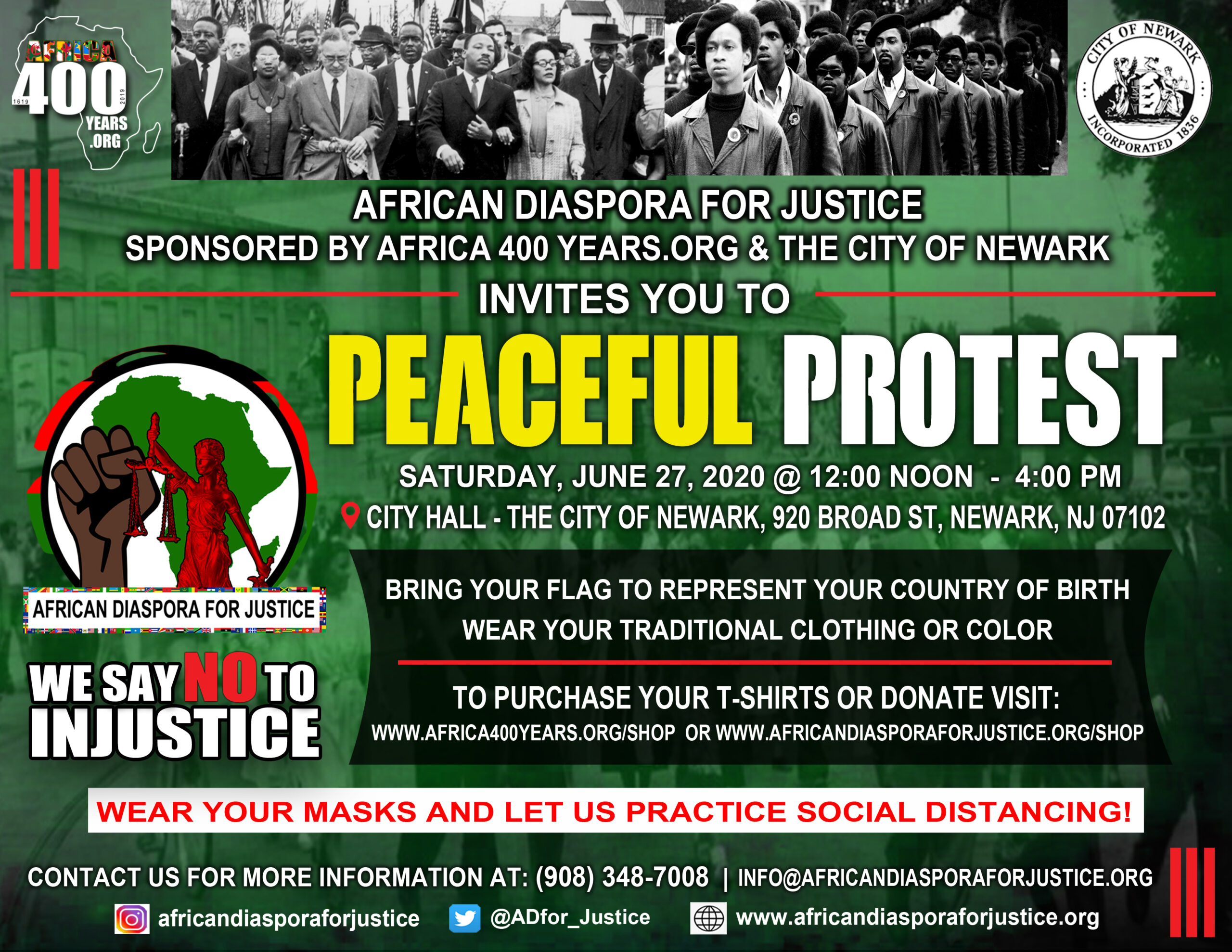 AD4 JUSTICE PEACE PROTEST FLYER